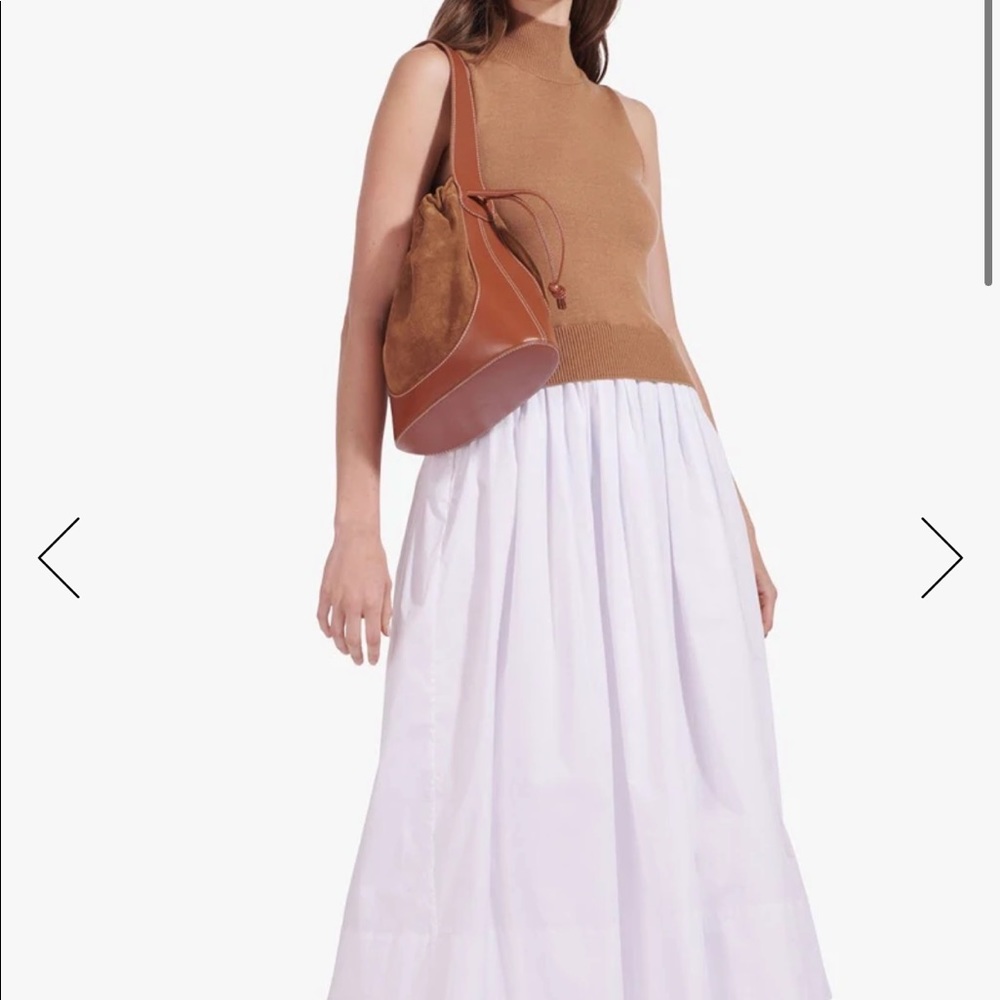 STAUD Brown and White Maxi Dress